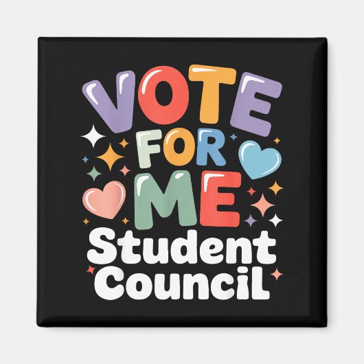 Vote For Me Student Council Vibes School Election  Magneet (Voorkant)