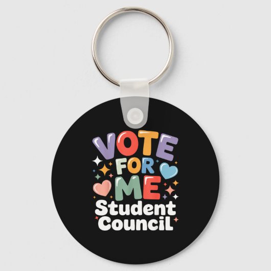 Vote For Me Student Council Vibes School Election  Sleutelhanger (Voorkant)