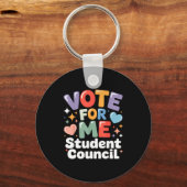 Vote For Me Student Council Vibes School Election  Sleutelhanger (Voorkant)
