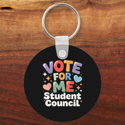 Vote For Me Student Council Vibes School Election  Sleutelhanger (Voorkant)