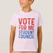 Vote for Me Student Council Vibes School T-shirt (Voorkant)
