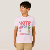 Vote for Me Student Council Vibes School T-shirt (Voorkant volledig)