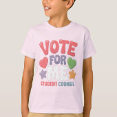 Vote for Me Student Council Vibes School T-shirt (Voorkant)