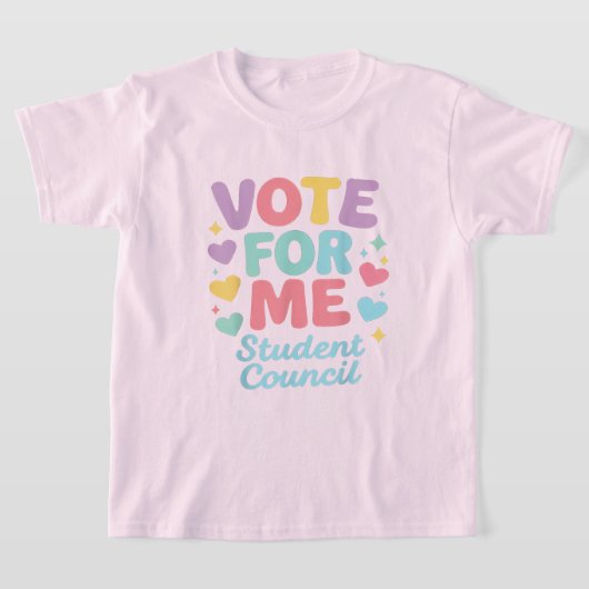 Vote for Me Student Council Vibes School T-shirt (Laagn)