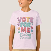 Vote for Me Student Council Vibes School T-shirt (Voorkant)