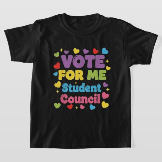 Vote for Me Student Council Vibes School T-shirt (Laagn)