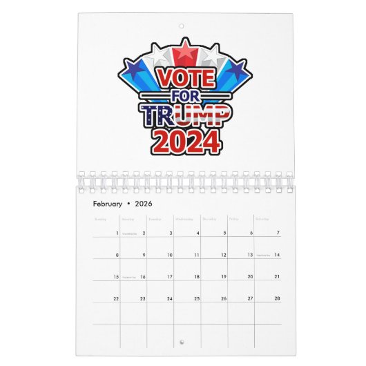 Vote for Trump 2024 Stars Kalender (Feb 2026)