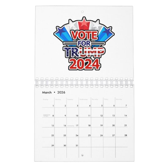 Vote for Trump 2024 Stars Kalender (Mar 2026)