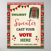 Vote for Ugliest Christmas Sweater Sign Poster (Voorkant)