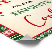 Vote for Your Favorite Cookies Christmas Sign Poster (Hoek)