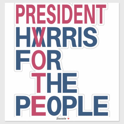 Vote Harris | President voor het volk Sticker (Vel)