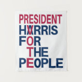 Vote Harris | President voor het volk Wandkleed (Voorkant)
