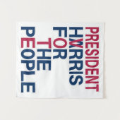 Vote Harris | President voor het volk Wandkleed (Voorkant (horizontaal))