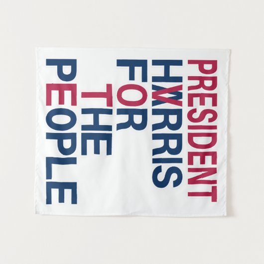 Vote Harris | President voor het volk Wandkleed (Voorkant (horizontaal))