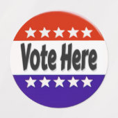 Vote Here Labels (Design 1)