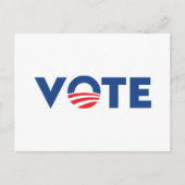 Vote hope red white and blue typography democrat briefkaart (Voorkant)