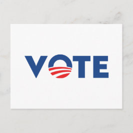 Vote hope red white and blue typography democrat briefkaart