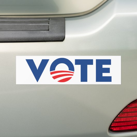 Vote hope red white and blue typography democrat bumpersticker (Op auto)