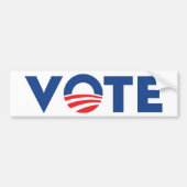 Vote hope red white and blue typography democrat bumpersticker (Voorkant)