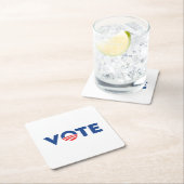 Vote hope red white and blue typography democrat kartonnen onderzetters (Insitu)