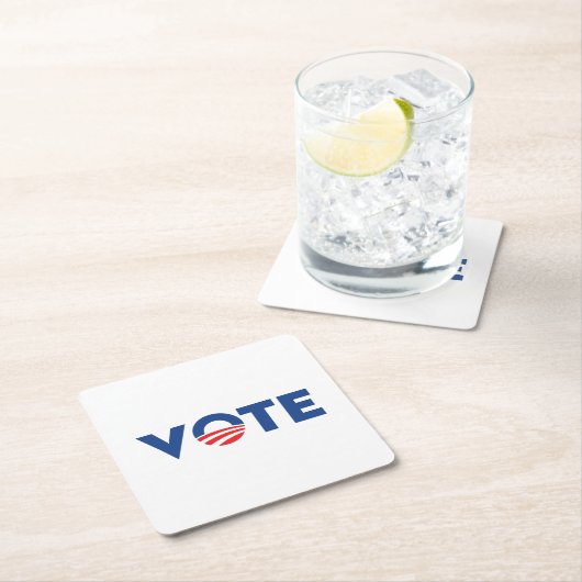 Vote hope red white and blue typography democrat kartonnen onderzetters (Insitu)