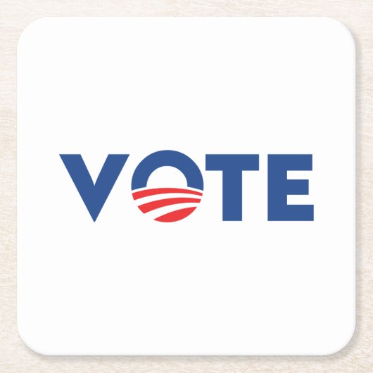 Vote hope red white and blue typography democrat kartonnen onderzetters (Voorkant)