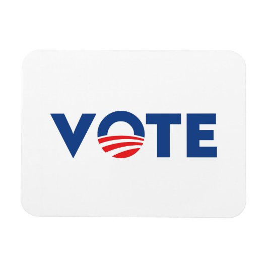 Vote hope red white and blue typography democrat magneet (Horizontaal)