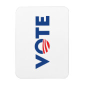 Vote hope red white and blue typography democrat magneet (Verticaal)