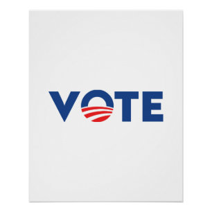 Vote hope red white and blue typography democrat perfect poster