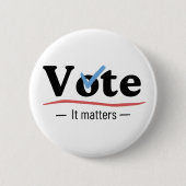 Vote It Matters Light Ronde Button 5,7 Cm (Voorkant)