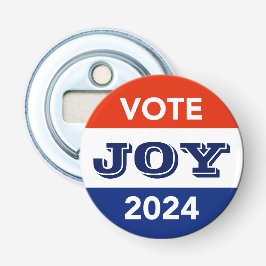 Vote Joy 2024 Harris Walz Button Flesopener