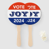 Vote Joy 2024 Harris Walz Handwaaier (Voorkant en achterkant)
