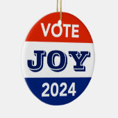 Vote Joy 2024 Harris Walz Keramisch Ornament (Rechts)