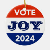 Vote Joy 2024 Harris Walz Keramisch Ornament (Voorkant)