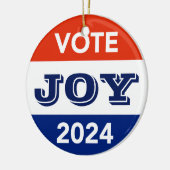 Vote Joy 2024 Harris Walz Keramisch Ornament (Links)