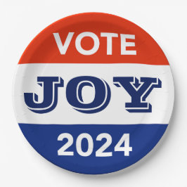 Vote Joy 2024 Harris Walz Papieren Bordje