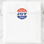 Vote Joy 2024 Harris Walz Ronde Sticker (Tas)