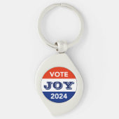 Vote Joy 2024 Harris Walz Sleutelhanger (Voorkant)