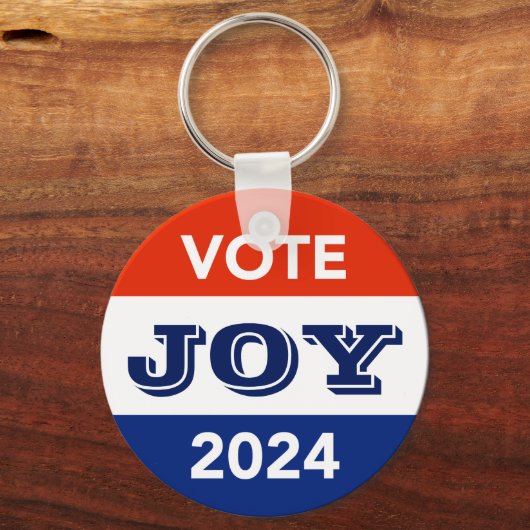Vote Joy 2024 Harris Walz Sleutelhanger (Achterkant)