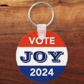 Vote Joy 2024 Harris Walz Sleutelhanger (Voorkant)