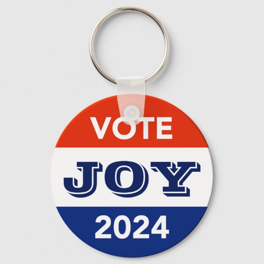 Vote Joy 2024 Harris Walz Sleutelhanger (Achterkant)
