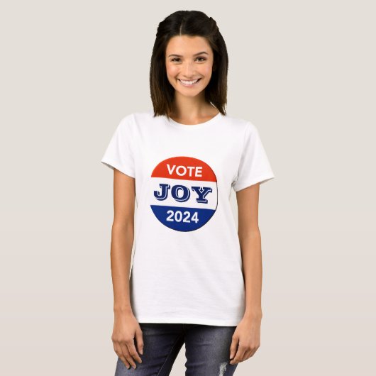 Vote Joy 2024 Harris Walz T-shirt (Voorkant volledig)