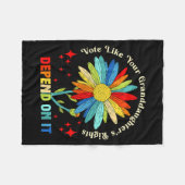 Vote Like Your Granddaughter's Rights Depend On It Fleece Deken (Voorkant (Horizontaal))