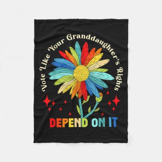 Vote Like Your Granddaughter's Rights Depend On It Fleece Deken (Voorkant)