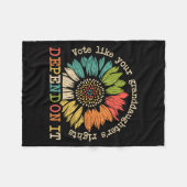 Vote Like Your Granddaughter's Rights Depend On It Fleece Deken (Voorkant (Horizontaal))