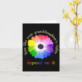 Vote Like Your Granddaughter's Rights Depend On It Kaart (Gele Bloem)