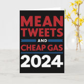 Vote Mean Tweets And Cheap Gas Pro Trump Republica Kaart (Gele Bloem)