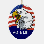 Vote Mitt - Patriotic Eagle Keramisch Ornament (Rechts)