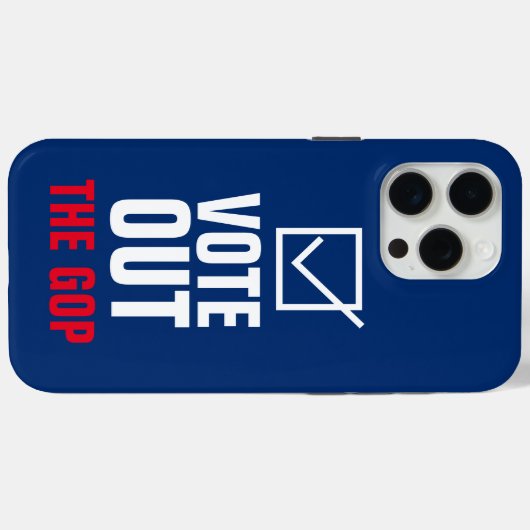 Vote Out The GOP Blue Checkmark Case-Mate iPhone Case (Achterkant (horizontaal))