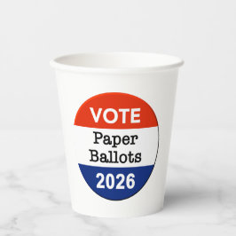 Vote Paper Ballots 2026 Midterm Election Paper Cup Papieren Bekers